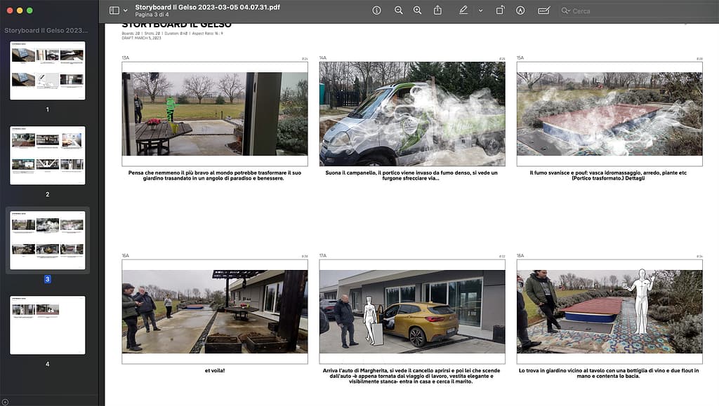 storyboard video spot